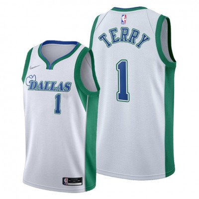 Dallas Mavericks #1 Tyrell Terry Men's 2021-22 City Edition White NBA Jersey Men's